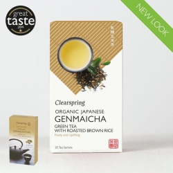 Ekologiška žalioji arbata su rudaisiais ryžiais GENMAICHA CLEARSPRING
