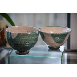Raku keramikos arbatos indai "Turkis"